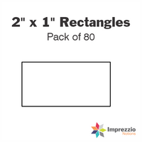 2" x 1" Rectangle Papers - Pack of 80