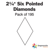 2¼" Six Pointed Diamond Papers - Pack of 195