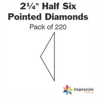 2¼" Half Six Pointed Diamond Papers - Pack of 220