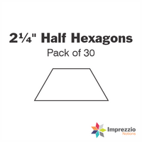 2¼" Half Hexagon Papers - Pack of 30