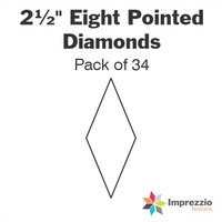2½" Eight Pointed Diamond Papers - Pack of 34