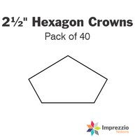 2½" Hexagon Crown Papers - Pack of 40
