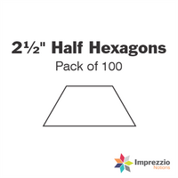 2½" Half Hexagon Papers - Pack of 100