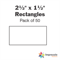 2½" x 1½" Rectangle Papers - Pack of 50