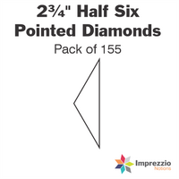2¾" Half Six Pointed Diamond Papers - Pack of 155