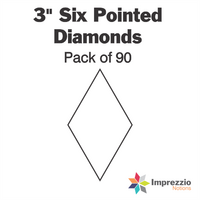 3" Six Pointed Diamond Papers - Pack of 90