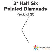 3" Half Six Pointed Diamond Papers - Pack of 30