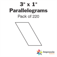 3" x 1" Parallelogram Papers - Pack of 220