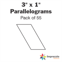 3" x 1" Parallelogram Papers - Pack of 55