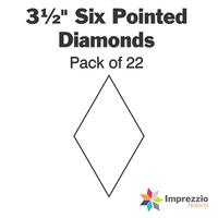 3½" Six Pointed Diamond Papers - Pack of 22