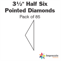 3½" Half Six Pointed Diamond Papers - Pack of 85