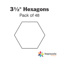 3½" Hexagon Papers - Pack of 48