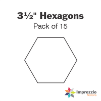 3½" Hexagon Papers - Pack of 15