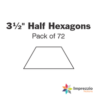 3½" Half Hexagon Papers - Pack of 72