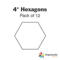 4" Hexagon Papers - Pack of 12