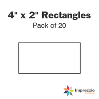 4" x 2" Rectangle Papers - Pack of 20