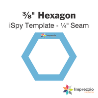 ⅜" Hexagon iSpy Template - ¼" Seam