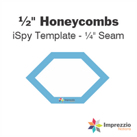 ½" Honeycomb iSpy Template - ¼" Seam