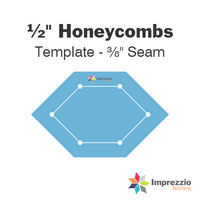 ½" Honeycomb Template - ⅜" Seam
