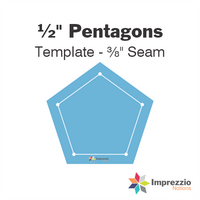 ½" Pentagon Template - ⅜" Seam
