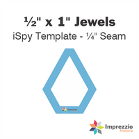 ½" x 1" Jewel iSpy Template - ¼" Seam