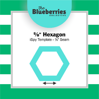 ⅝" Hexagon iSpy Template - ⅜" Seam