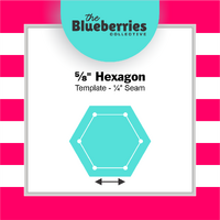⅝" Hexagon Template - ¼" Seam