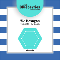 ⅝" Hexagon Template - ⅜" Seam