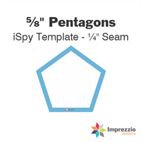 ⅝" Pentagon iSpy Template - ¼" Seam