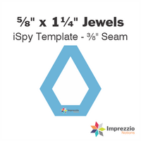 ⅝" x 1¼ Jewel iSpy Template - ⅜" Seam