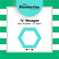 ⅞" Hexagon iSpy Template - ⅜" Seam