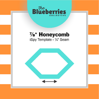 ⅞" Honeycomb iSpy Template - ¼" Seam