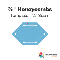 ⅞" Honeycomb Template - ¼" Seam