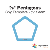 ⅞" Pentagon iSpy Template - ⅜" Seam