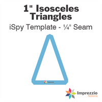 1" 36° Isosceles Triangle iSpy Template - ¼" Seam