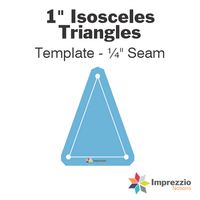 1" 36° Isosceles Triangle Template - ¼" Seam