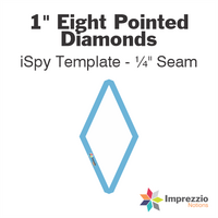 1" Eight Pointed Diamond iSpy Template - ¼" Seam