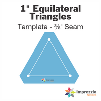 1" Equilateral Triangle Template - ⅜" Seam