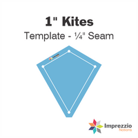 1" Kite Template - ¼" Seam