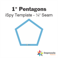 1" Pentagon iSpy Template - ¼" Seam