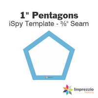 1" Pentagon iSpy Template - ⅜" Seam