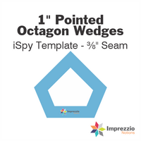 1" Pointed Octagon Wedge iSpy Template - ⅜" Seam
