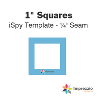 1" Square iSpy Template - ¼" Seam