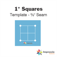 1" Square Template - ⅜" Seam