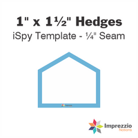 1" x 1½" Hedge iSpy Template - ¼" Seam