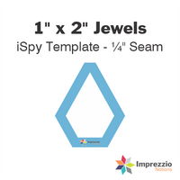 1" x 2" Jewel iSpy Template - ¼" Seam