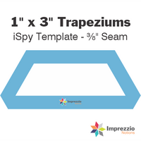1" x 3" Trapezium iSpy Template - ⅜" Seam