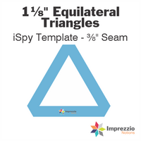 1⅛" Equilateral Triangle iSpy Template - ⅜" Seam
