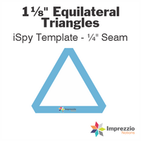 1⅛" Equilateral Triangle iSpy Template - ¼" Seam