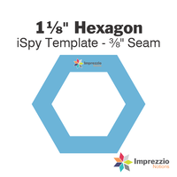 1⅛" Hexagon iSpy Template - ⅜" Seam